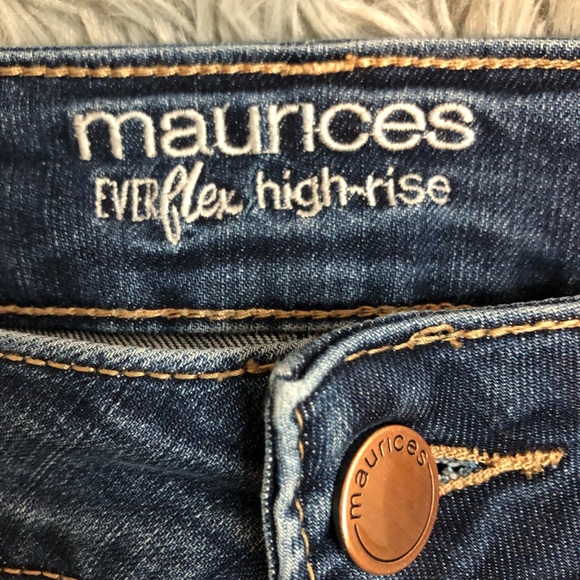 Maurices Plus Jeans Women 20W Blue Skinny Everflex High Rise Stretch Medium Wash - Picture 6 of 10